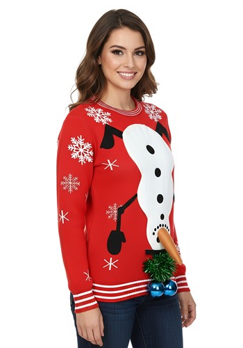 Snowman Balls Adult Ugly Christmas Sweater | Holiday Sweaters