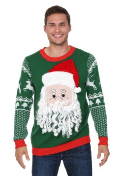 3D Santa Face Sweater