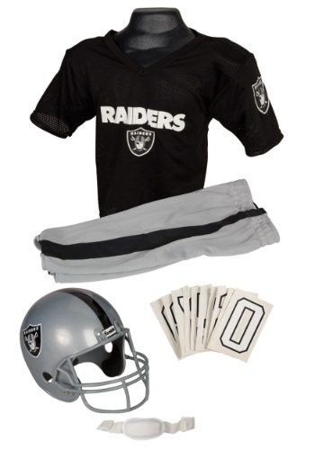 Franklin Sports Oakland Raiders Youth NFL Deluxe Helmet and Uniform Set, S