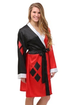 Harley Quinn Satin Bathrobe