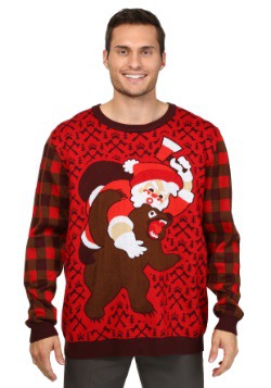 Santa vs. Bear Christmas Sweater