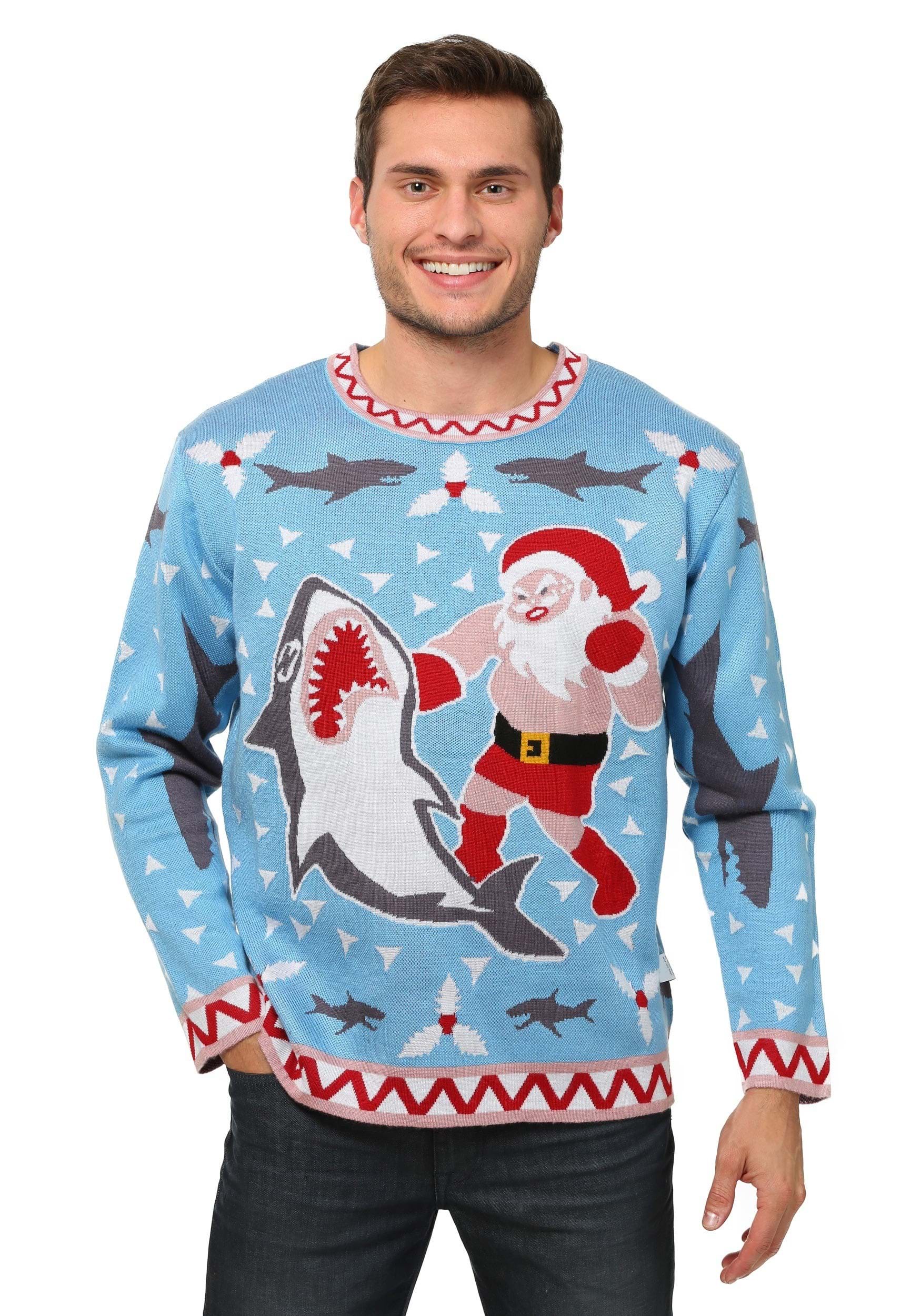 Christmas Shark Baby Shark Inspired Adults Christmas Jumper Sweatshirt 