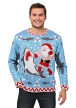 Men's Santa vs Shark Christmas Sweater Alt 3