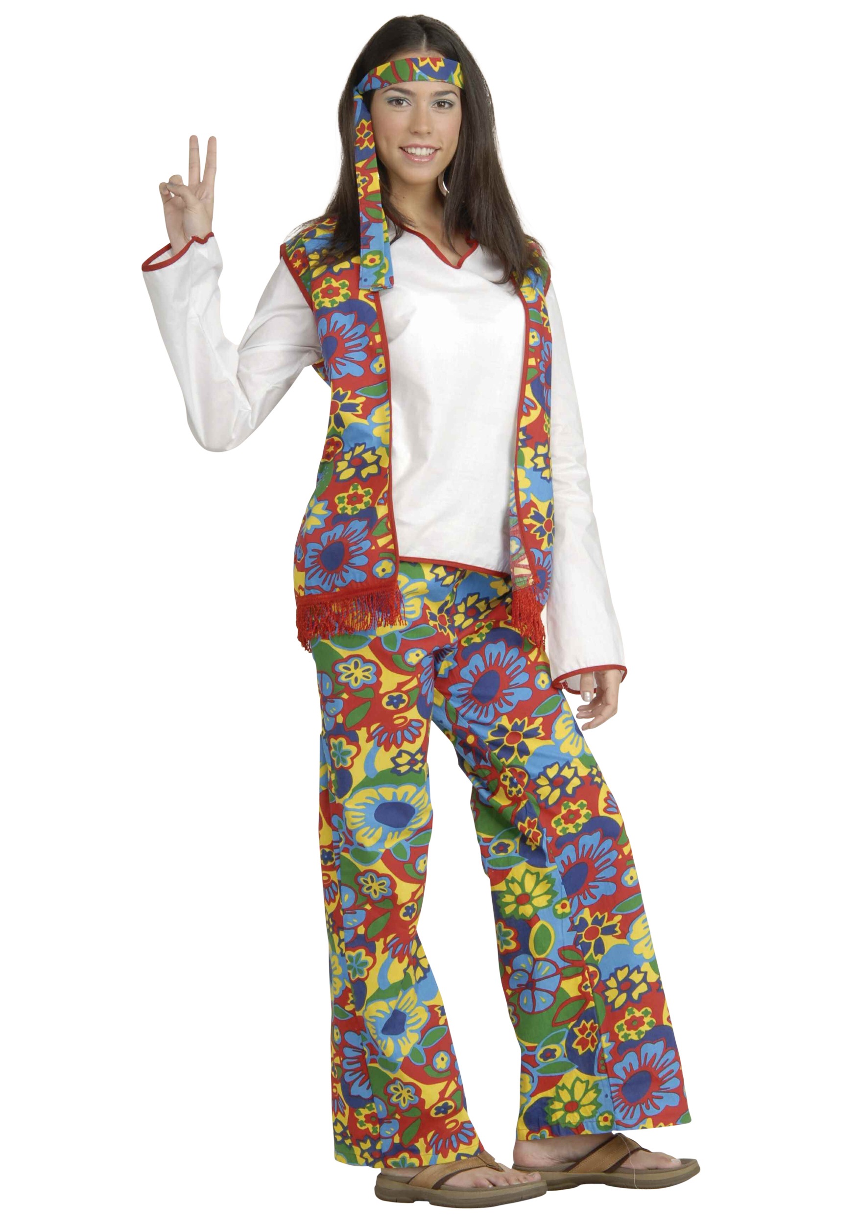 Fun World Costumes Women's Peace Love Hippie Adult Costume