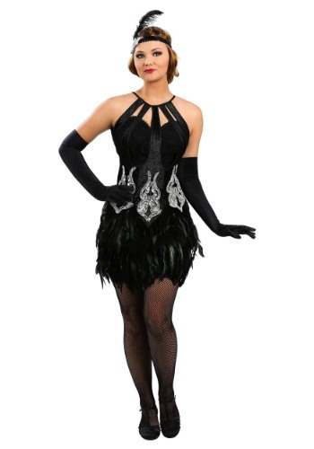  Feathered Showgirl Costume for Women