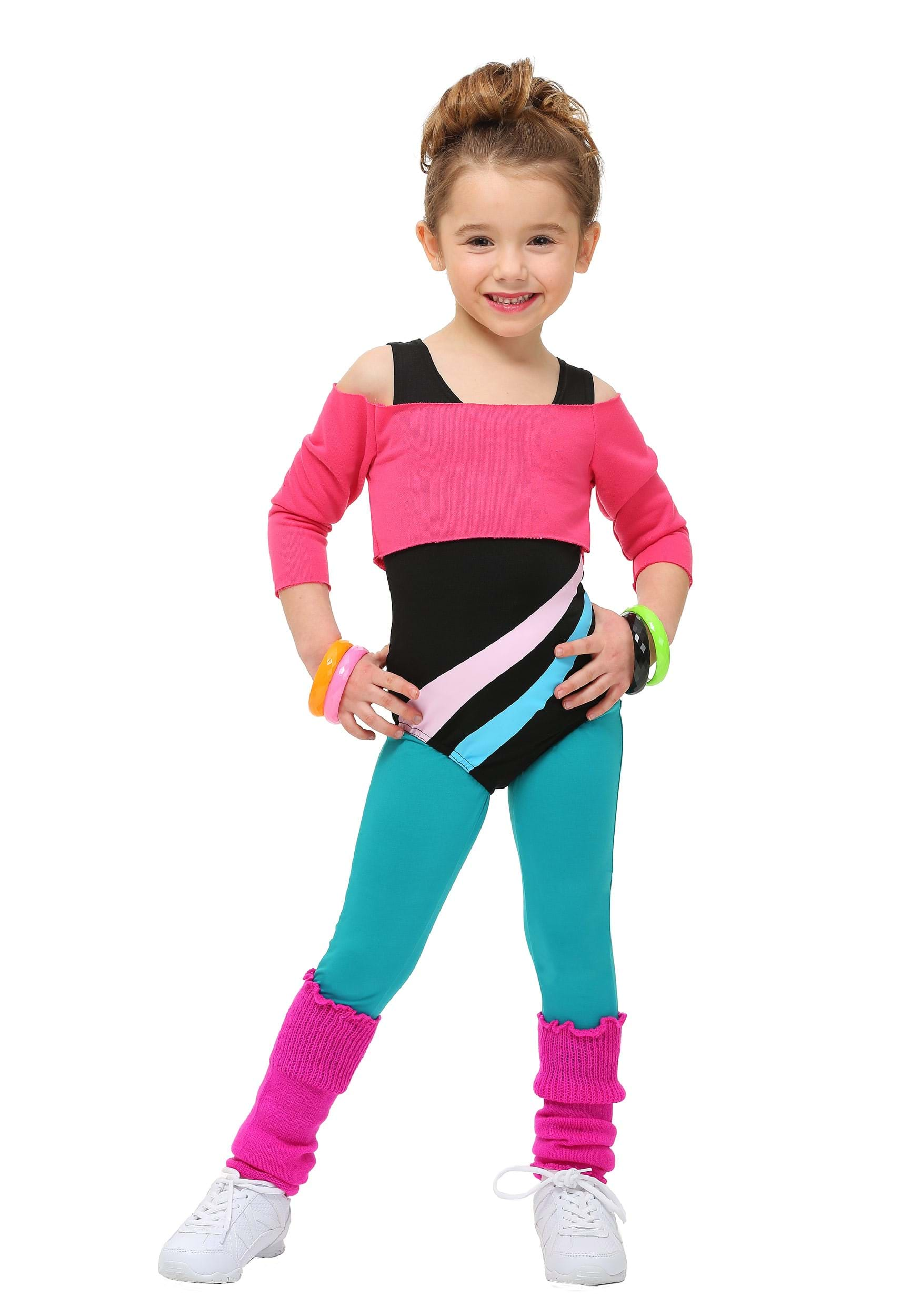 Handboek vernieuwen voorspelling Toddler 80's Workout Girl Costume