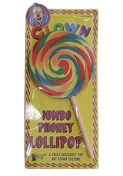 Adult Child Jumbo Lollipop Lolly Sweets Clown Fake Prop Fancy Dress Accessory 