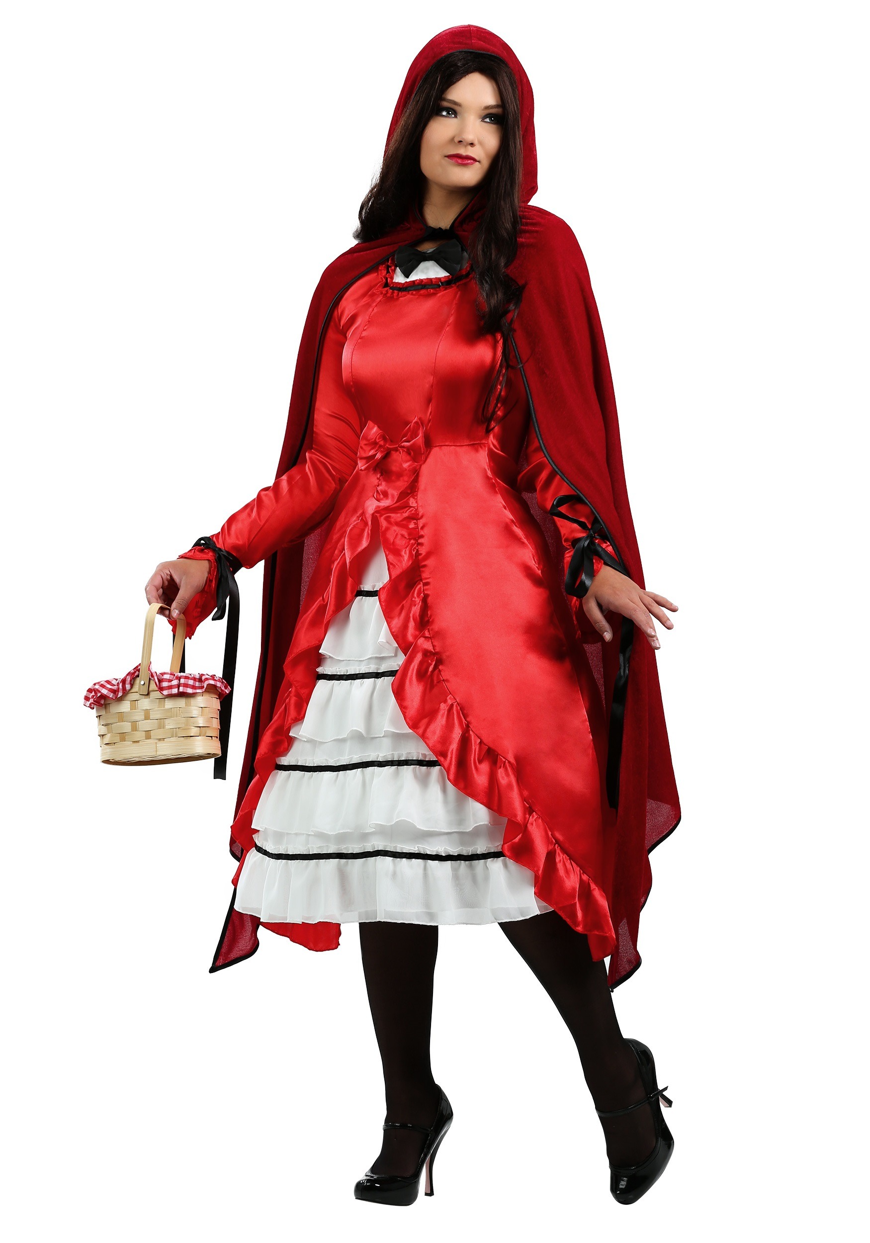 Disfraz de campana de montaña roja de cuento de hadas para mujeres Multicolor