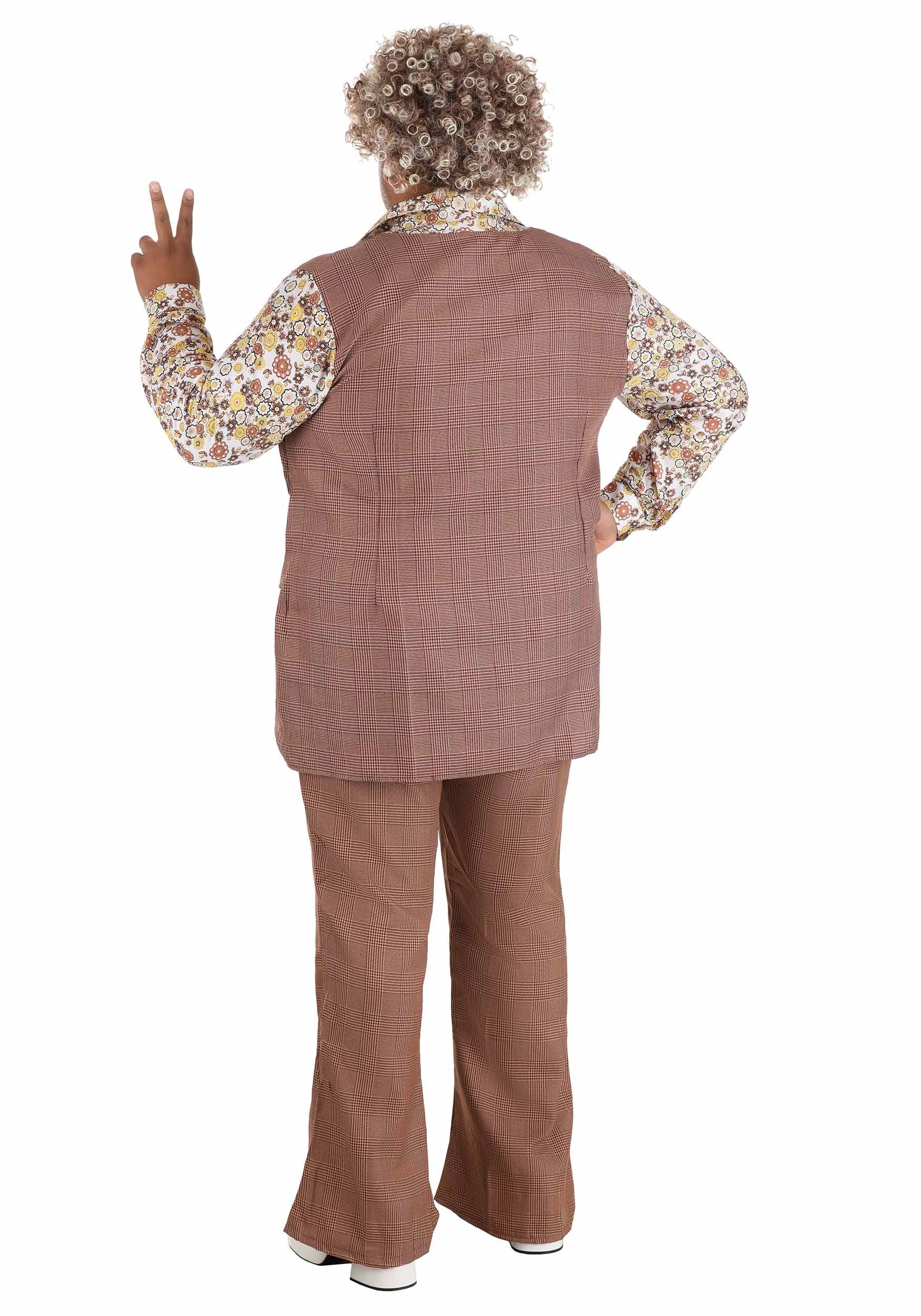 Plus Size Men's '70s Vest Costume , Decade Costumes