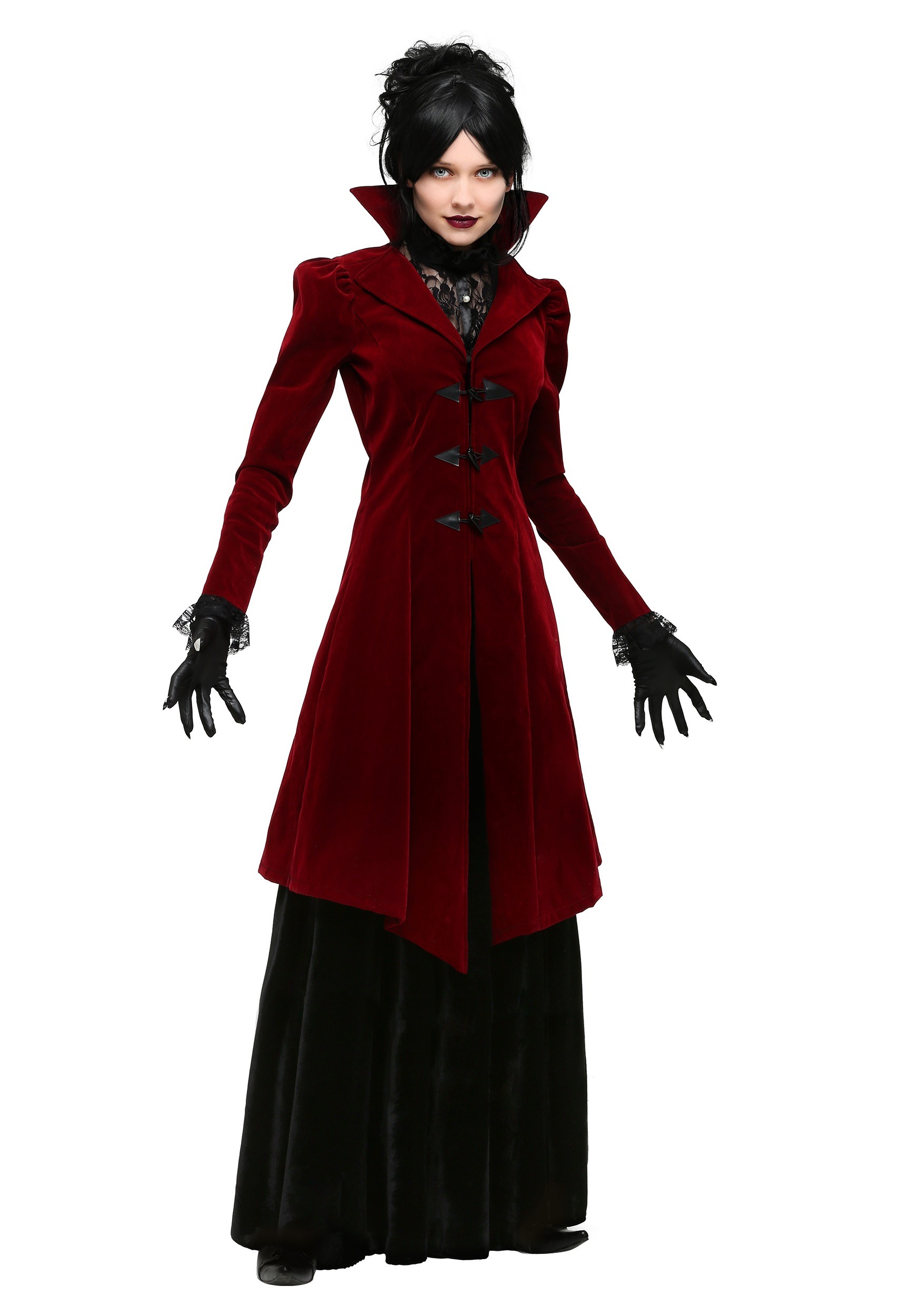 Women's Delightfully Dreadful Vampiress Coat Coat & Skirt Costume (Plus Size)