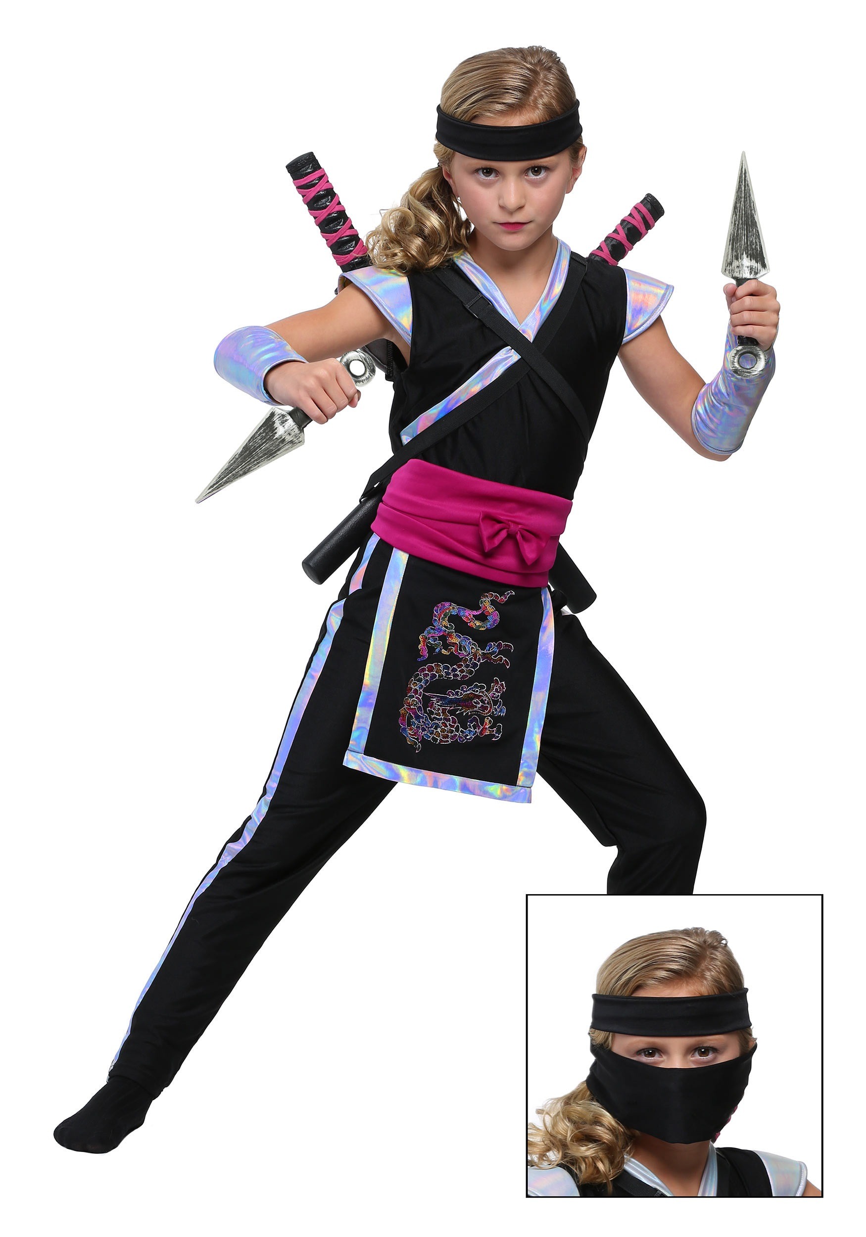 Ninja Double Sword Halloween Costume Accessory