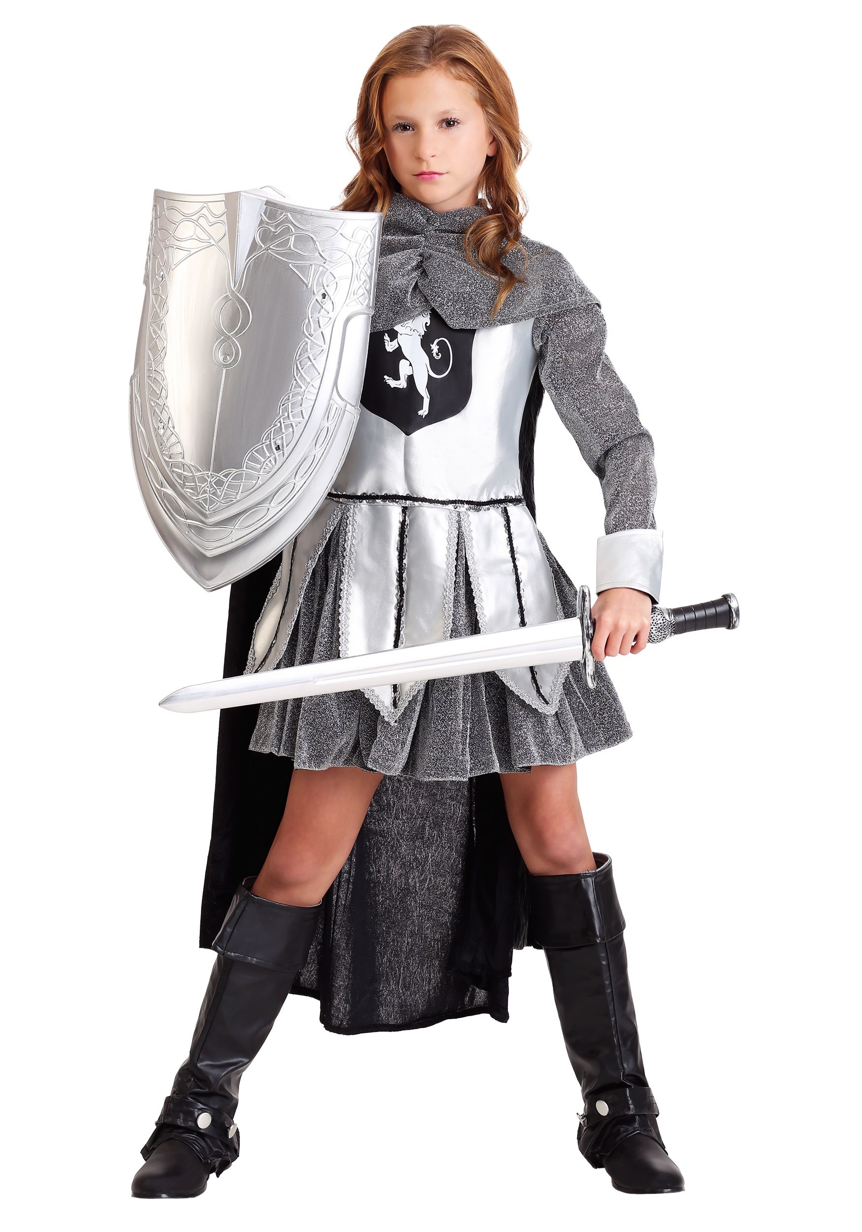 Valiant Knight Silver Sword & Shield Weapon Set