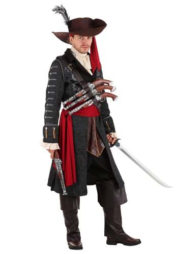 Budget Pirate Costume for Men | Adult | Mens | Black/Yellow/White | XL | Fun Costumes