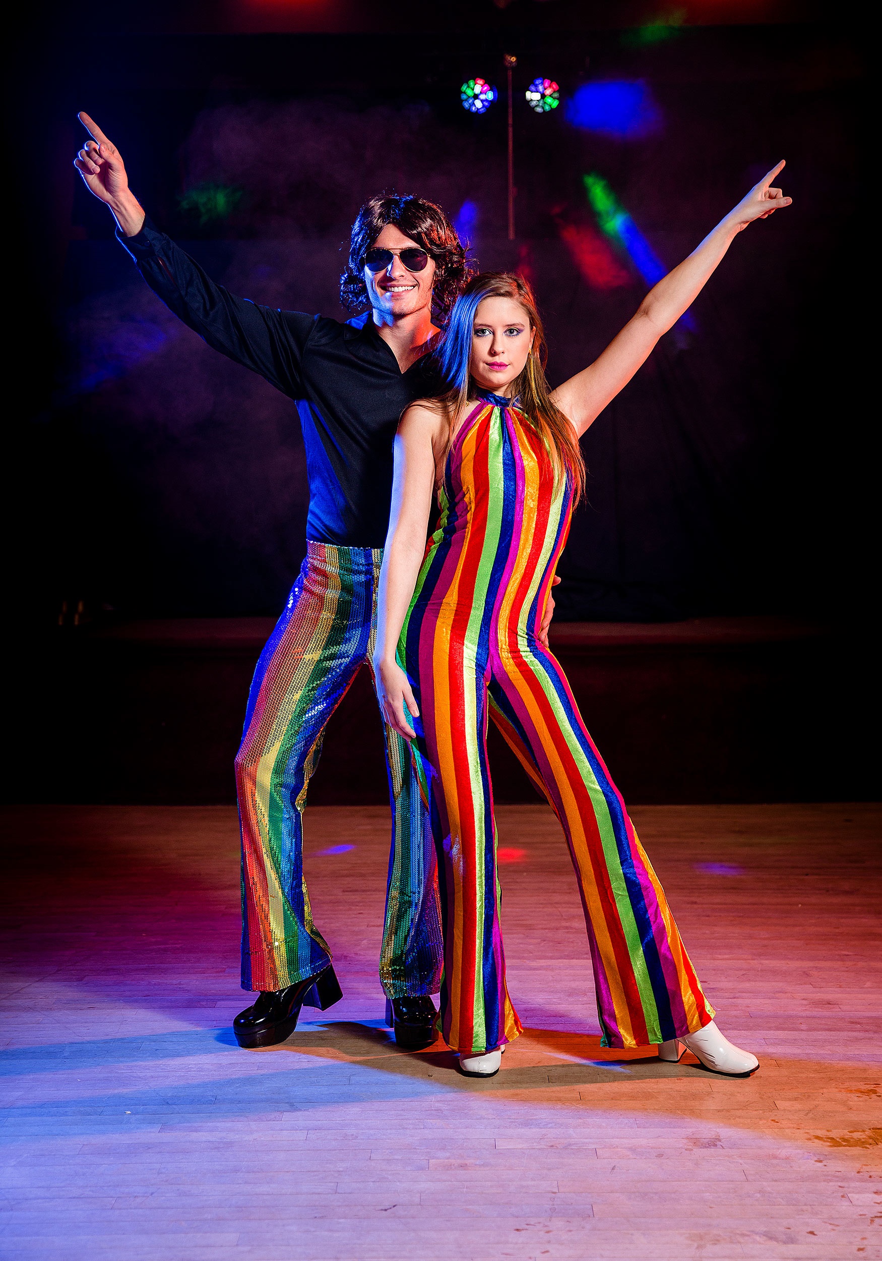 Womens disco outlet jumpsuit costume