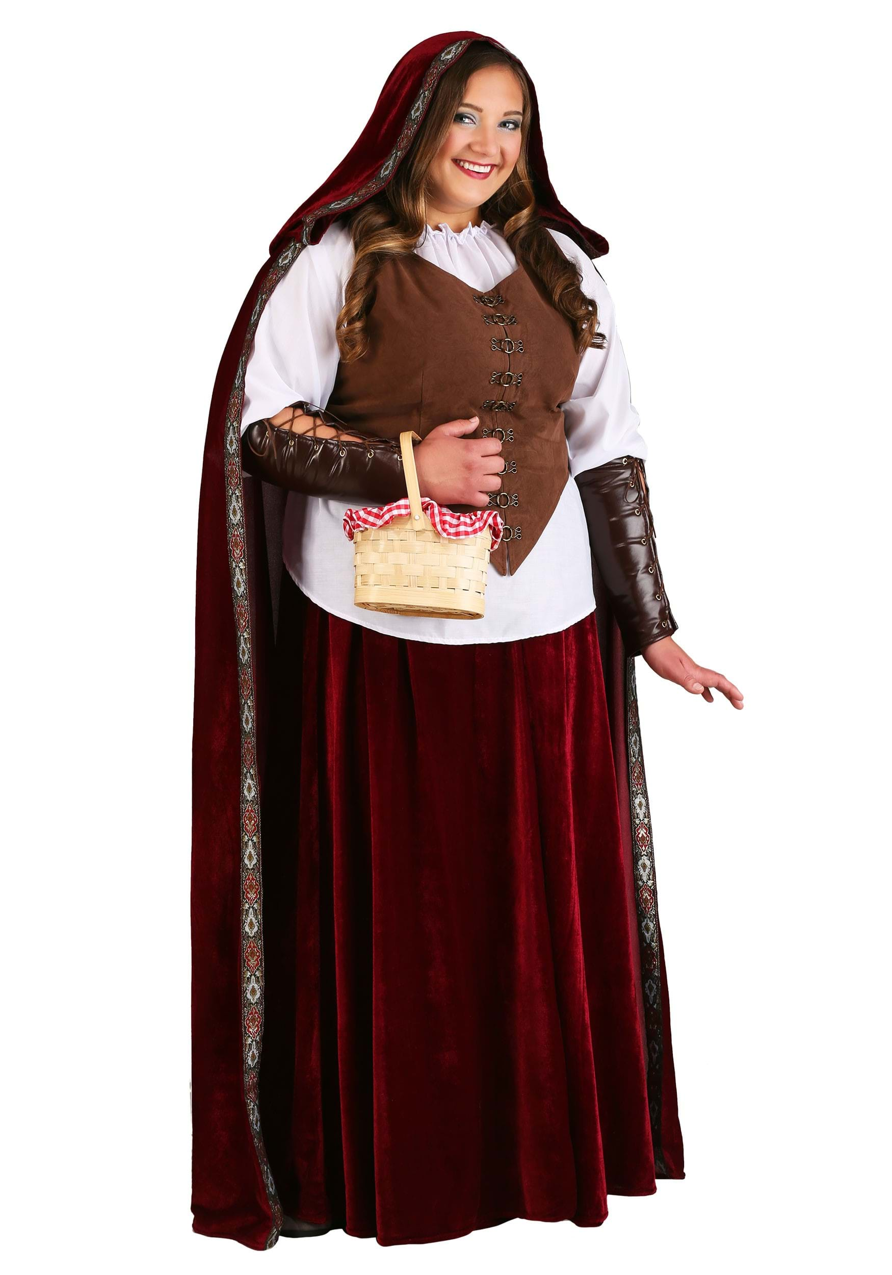 Deluxe Red Riding Hood Plus Size Costume 1X 2X 3X 4X 5X 6X 7X