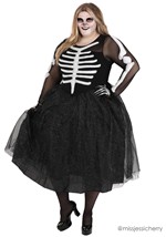 Plus Size Skeleton Beauty Womens Costume Alt 1