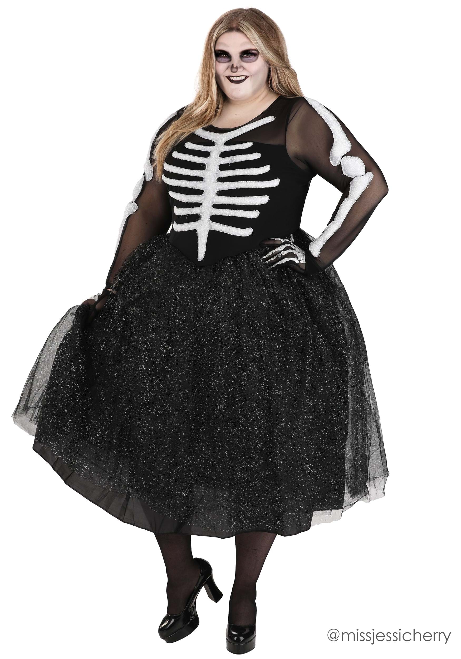 Plus Size Skeleton Beauty Women's Costume