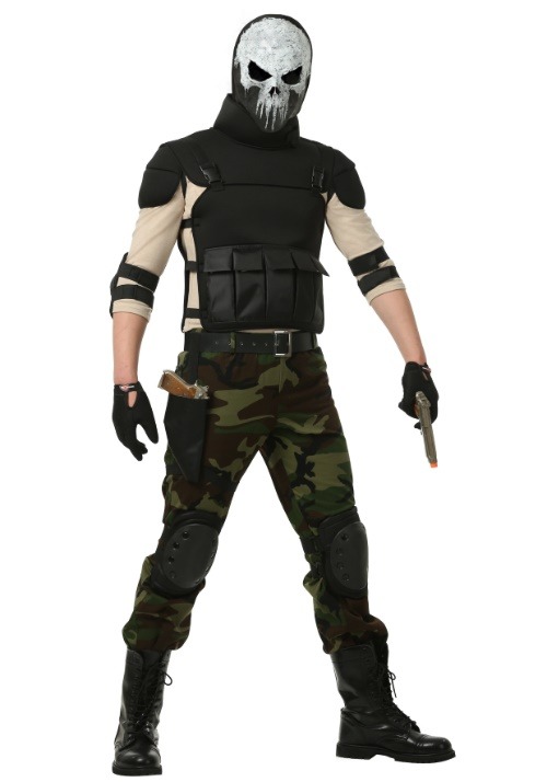 Skull Military Man Plus Size Costume