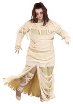 Plus Size Womens Full Length Mummy Costume Alt 1
