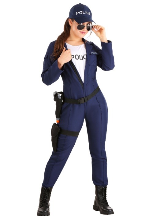 Women's Tactical Cop Jumpsuit Costume 1