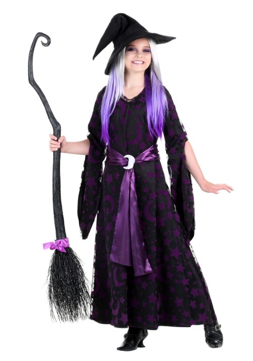 Purple Moon Witch Girl's Costume