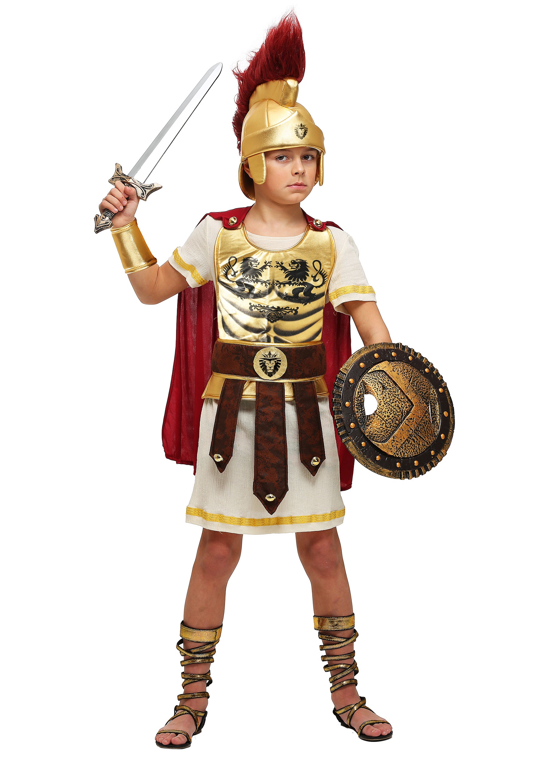 Eraspooky Children Medieval Roman Gladiator Costume Boys Royal Knight ...