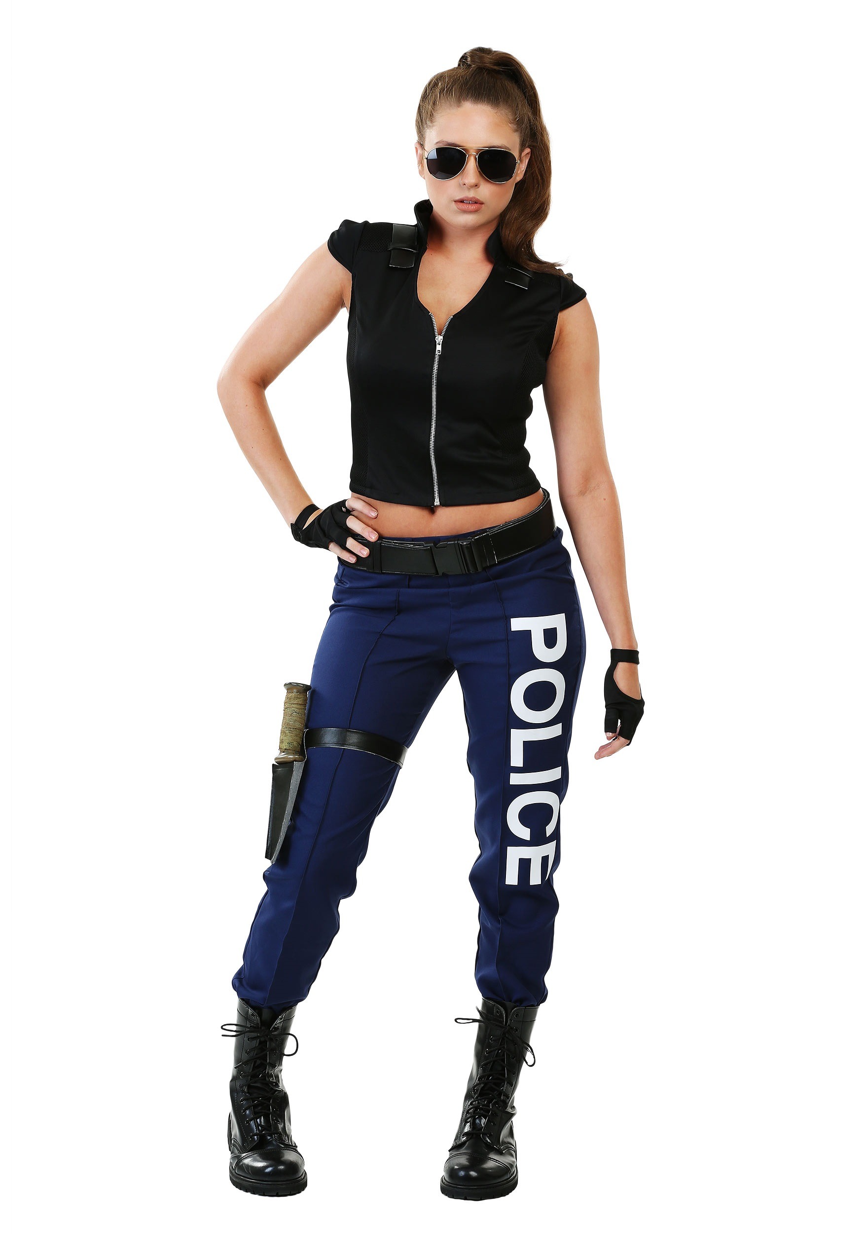 Disfraz de la policía táctica para mujeres Multicolor