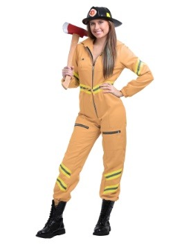 Women's Tan Firefighter Jumpsuit