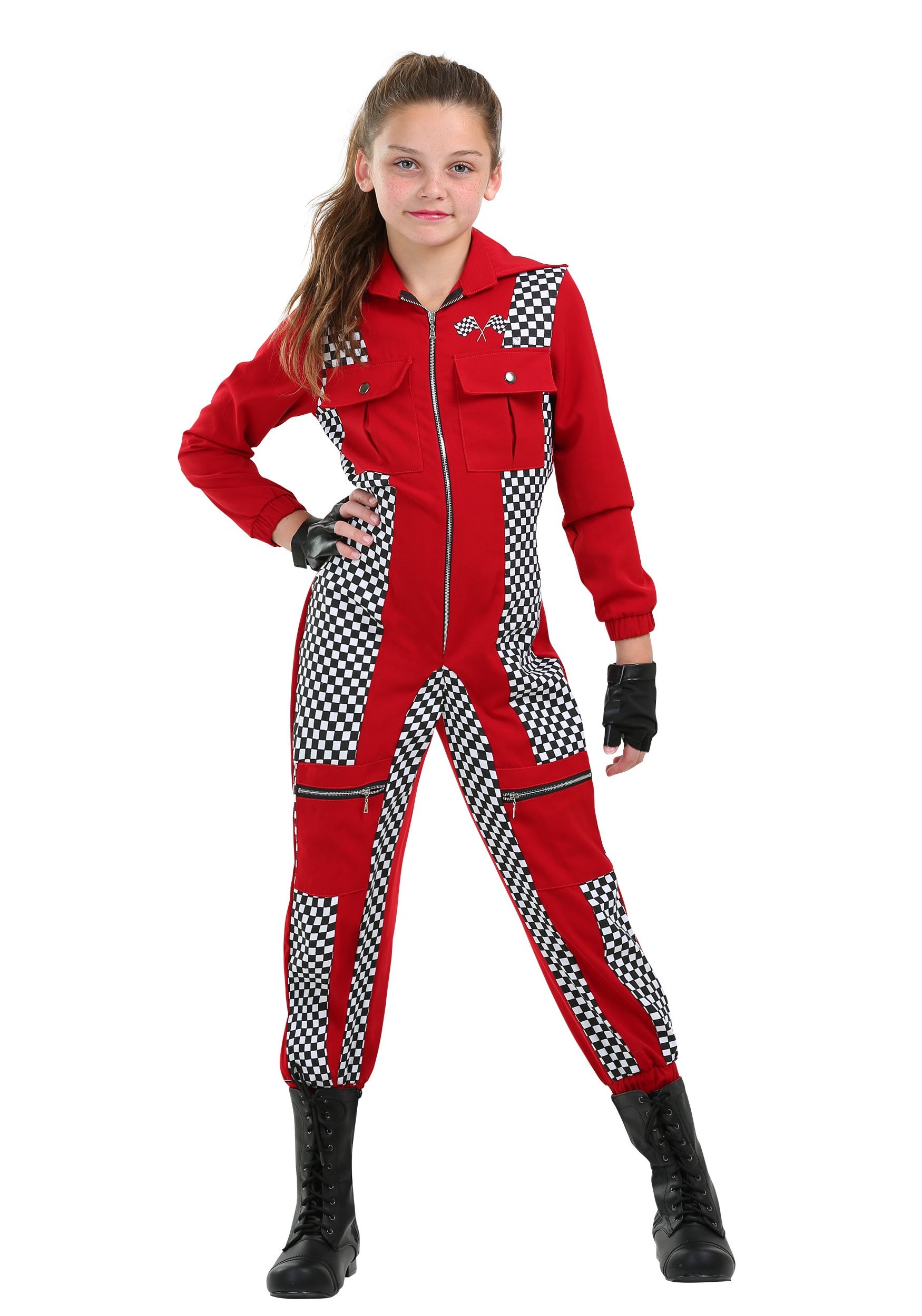 Racer Jumpsuit Costume For Girls , Exclusive , Made By Us