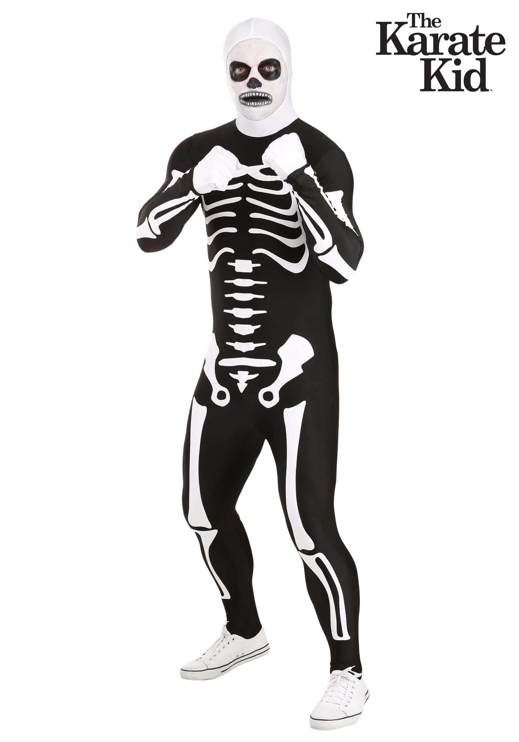 Adult Karate Kid Cobra Kai Authentic Skeleton Suit Costume Size S M L XL Used