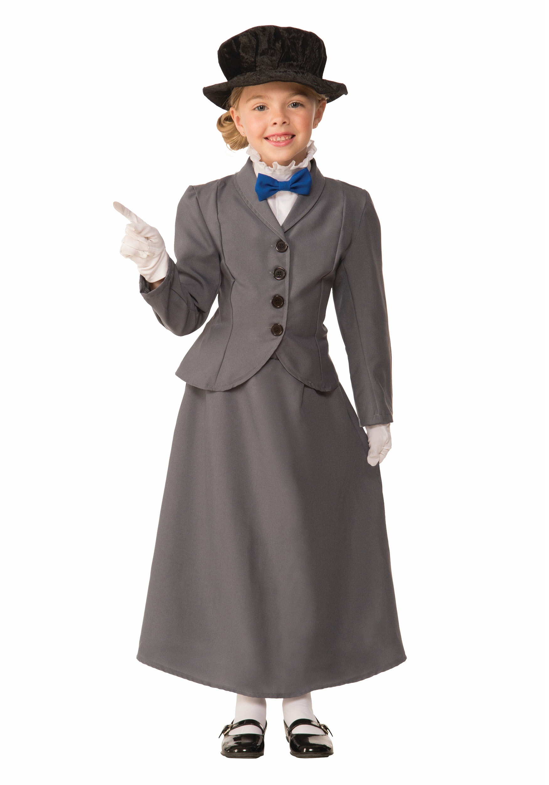 Ragazze Inglese Magic Nanny Costume Bambini Bambino Vestito Mary Poppins  Cosplay Fantasia Halloween Mardi Gras Dress Up