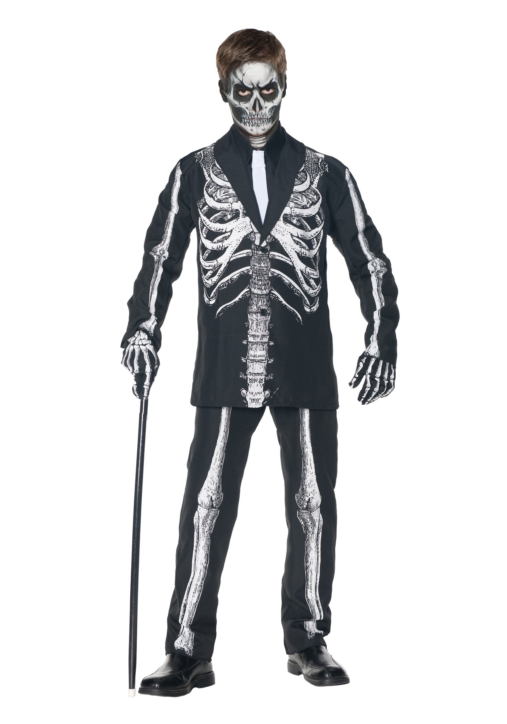 Photos - Fancy Dress Underwraps Boy's Skeleton Costume Suit Black/White