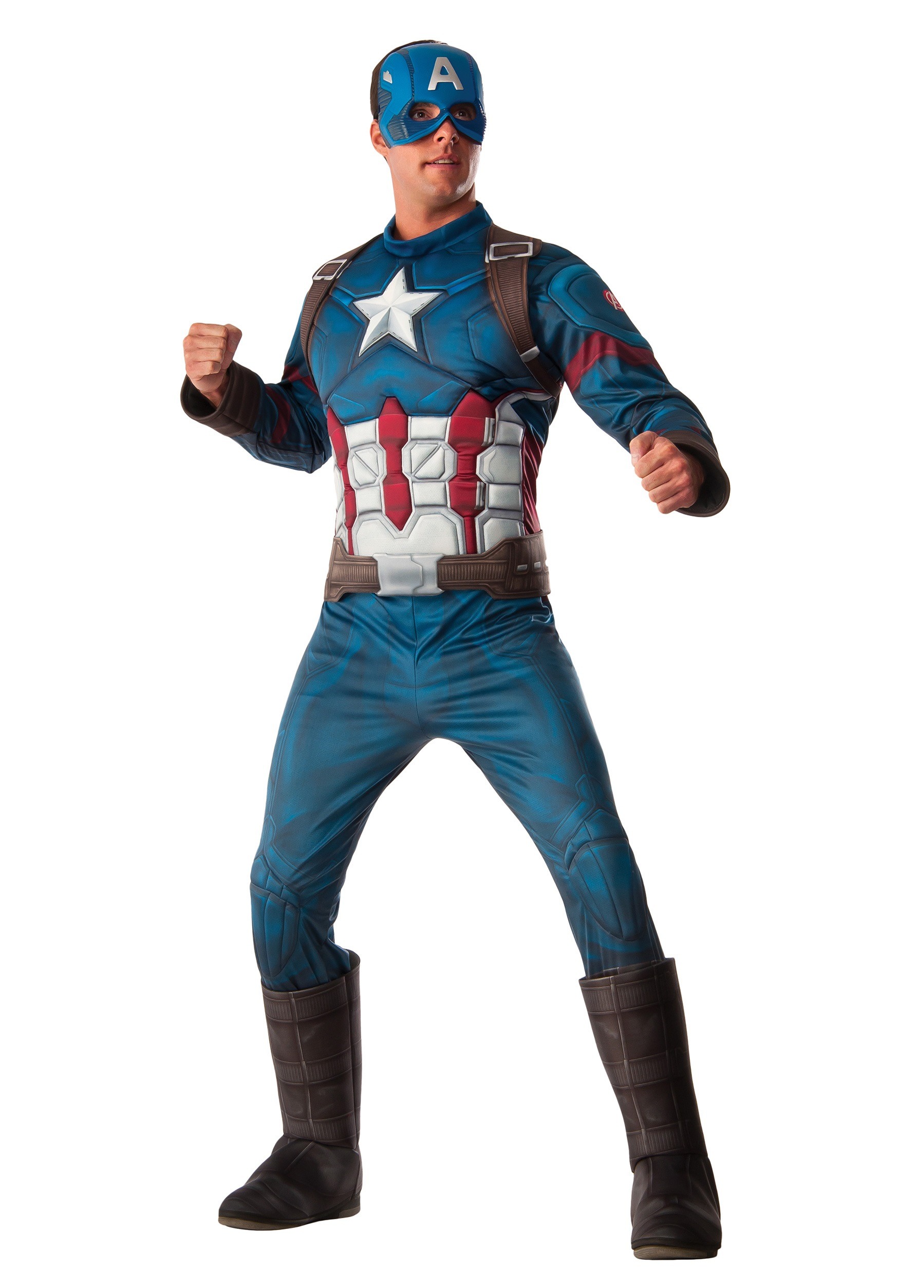 Marvel For Adult Captain America Premium Costume | stickhealthcare.co.uk