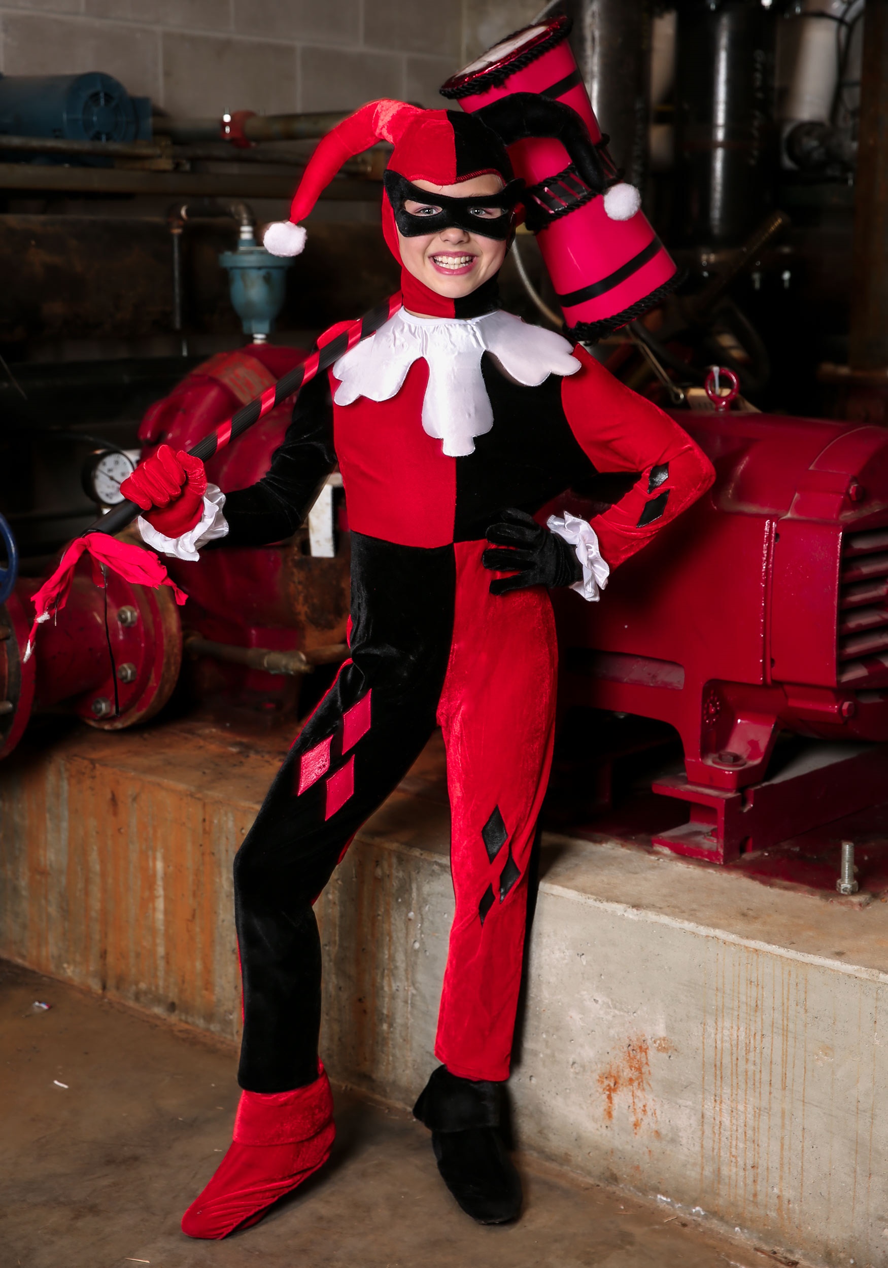 Disfraz de mono Harley Quinn para niños Multicolor