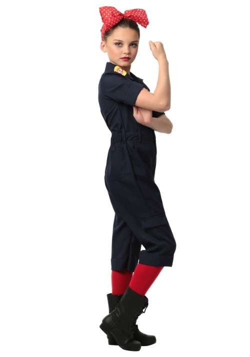 Rosie the Riveter Costume & Outfit Ideas Girls Hardworking Lady Costume  AT vintagedancer.com