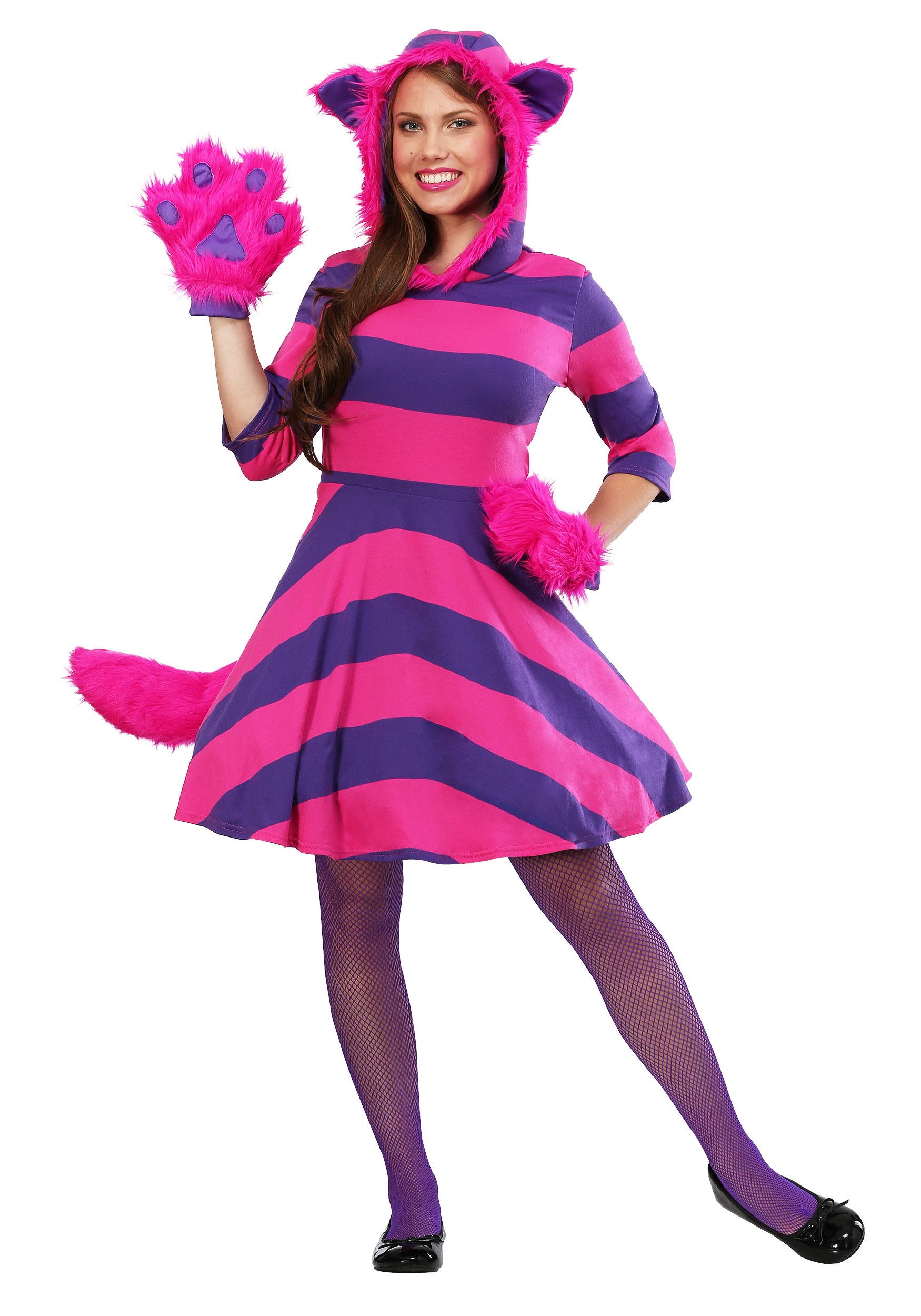 Photos - Fancy Dress CATerpillar FUN Costumes Adult Cheshire Cat Costume Dress | Alice in Wonderland Costum 