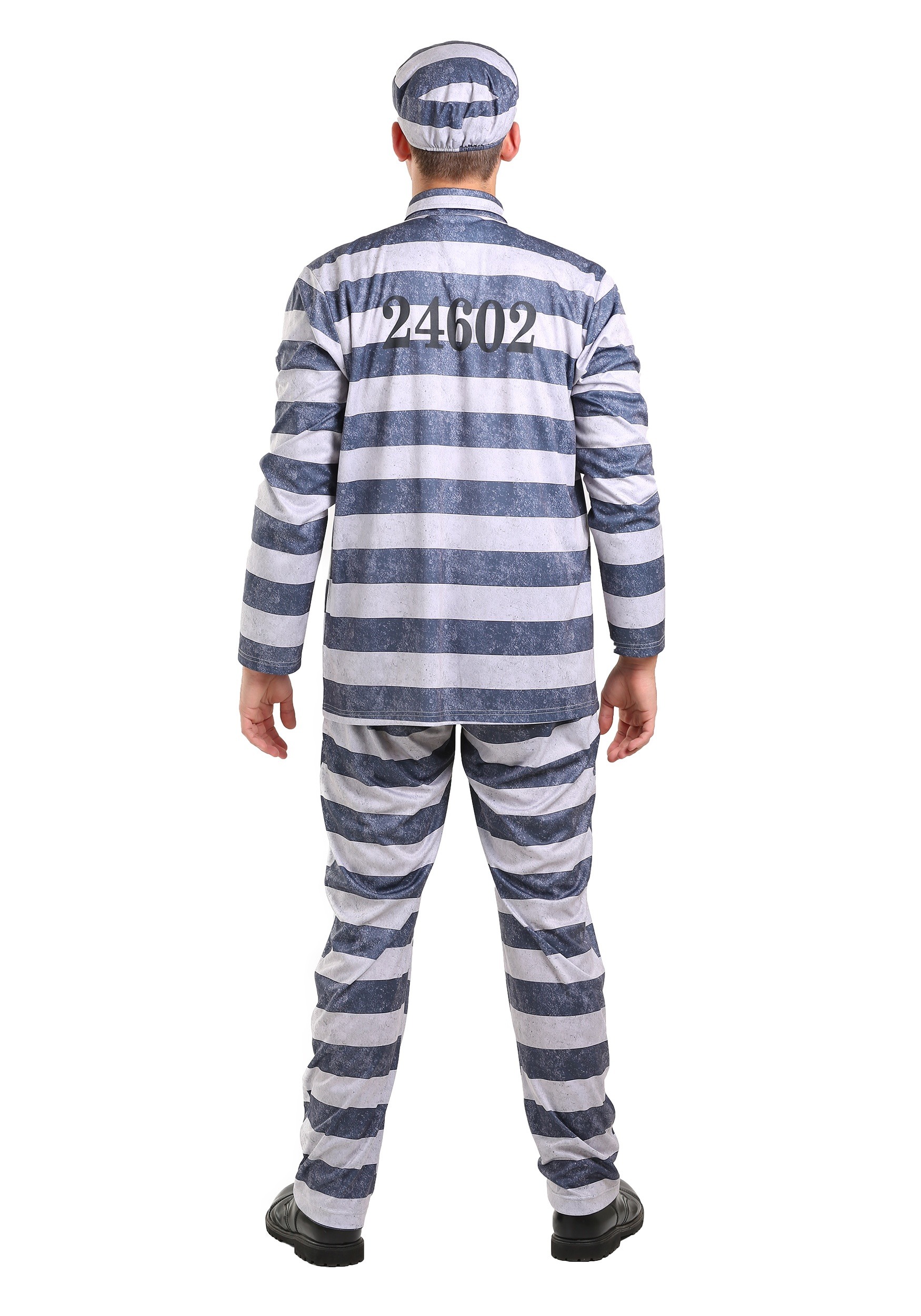 Costume Carcerato Classico Uomo Adulto Taglia Large - Completo Per Feste A Tema
