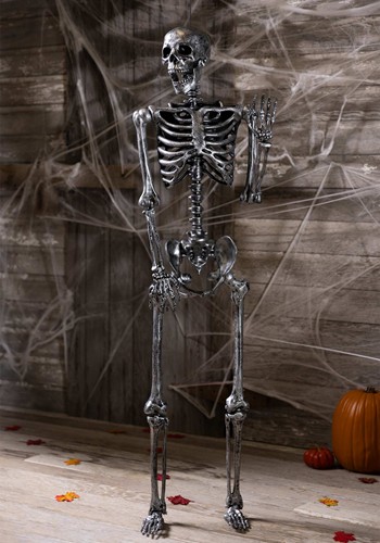 5FT Dark Grey Life Size Skeleton Decoration | Skeleton Decorations