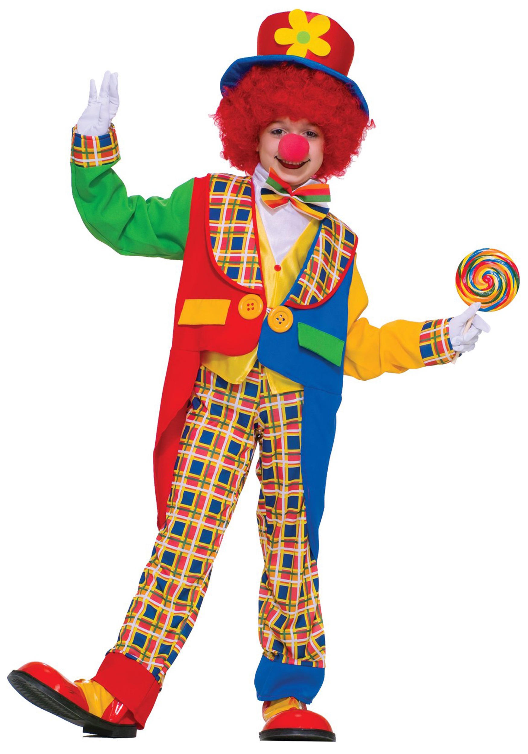 Child Colorful Clown Costume  Kid's Clown Costumes