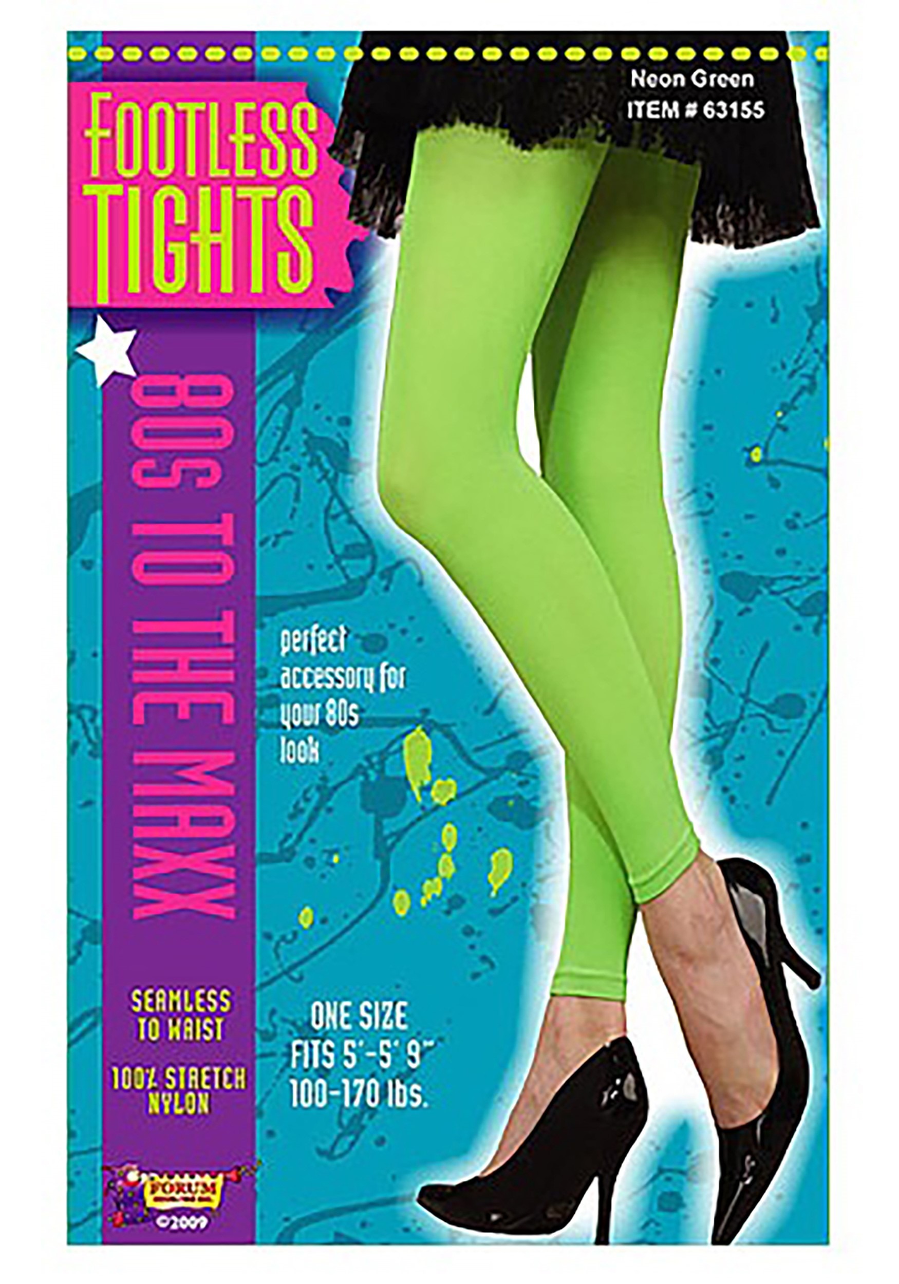 Footless Net Tights, Neon Pink