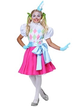 Cotton Candy Clown Girls Costume