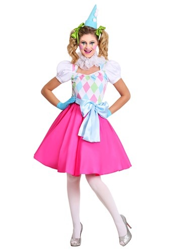 Cotton Candy Clown Costume for Women