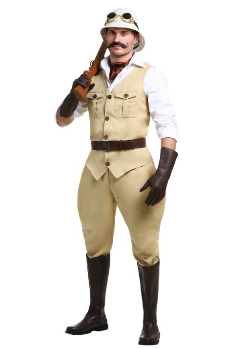 Victorian Men’s Costumes: Mad Hatter, Rhet Butler, Willy Wonka Safari Hunter Costume for Men  AT vintagedancer.com
