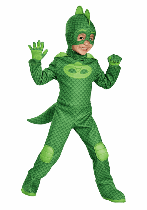 Boys Deluxe PJ Masks Gekko Costume Kids Halloween Costume