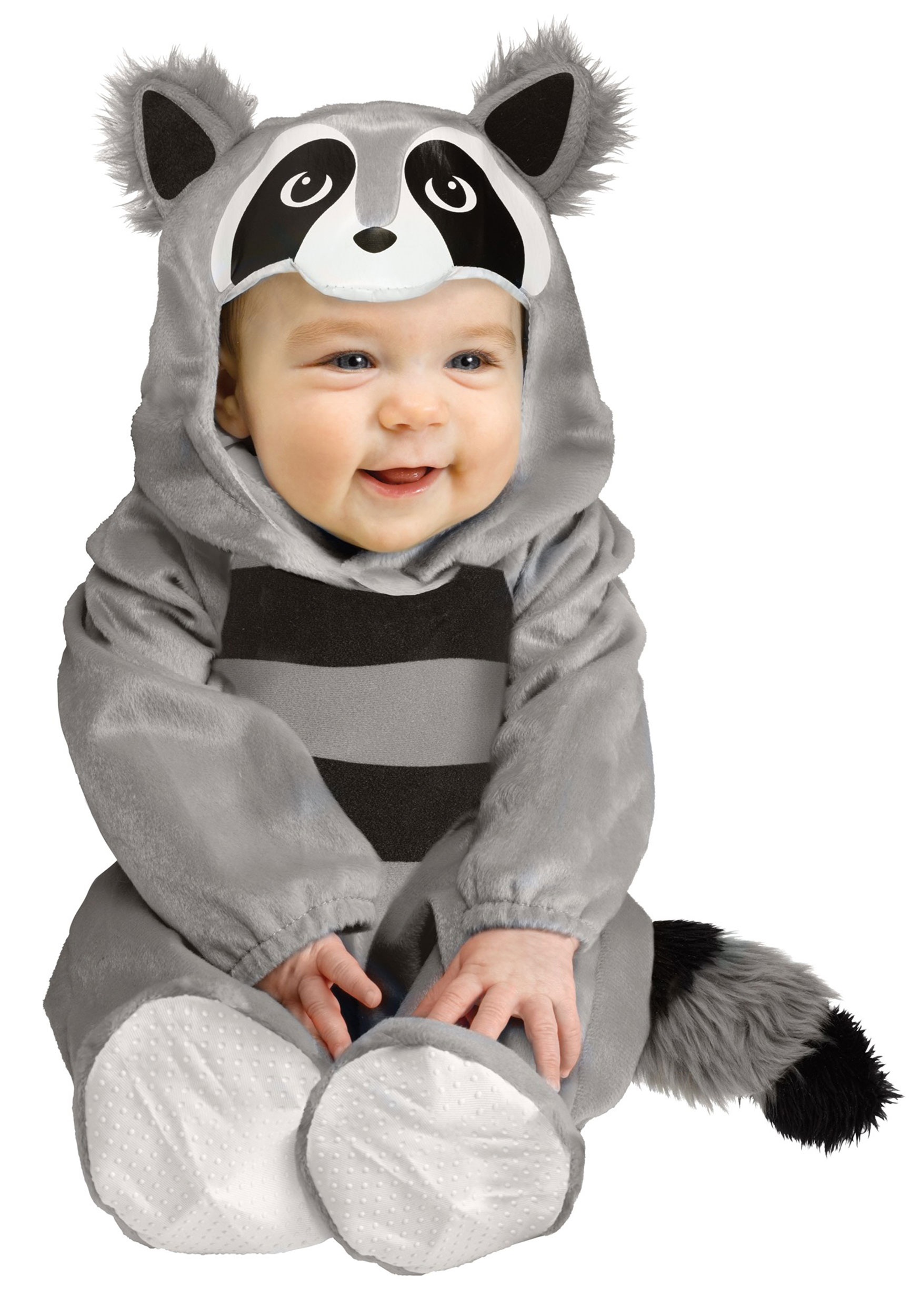 Photos - Fancy Dress Warm Fun World Baby Raccoon Costume |  Halloween Costumes for Babies Gray 
