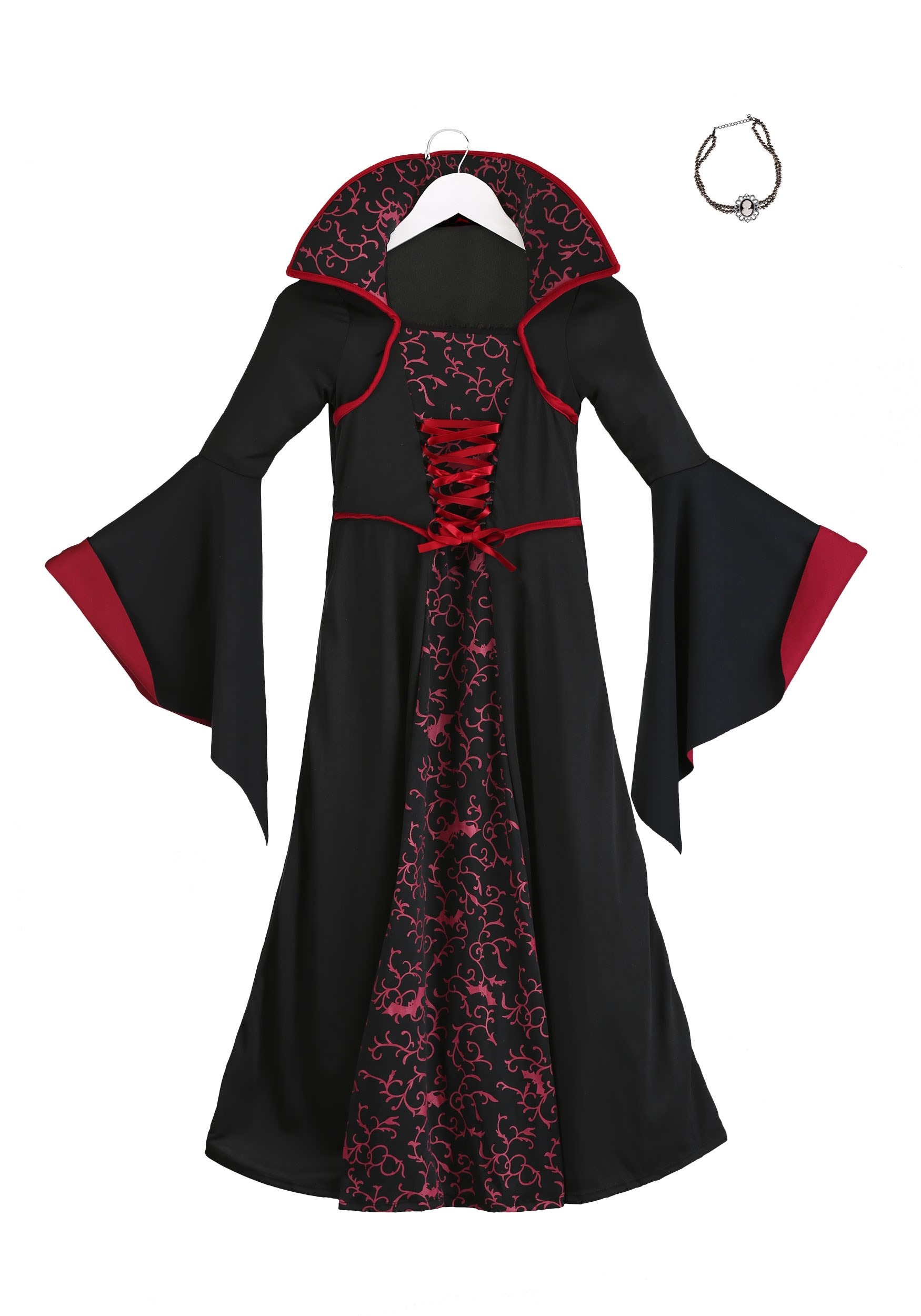 Girls Halloween Vampire Queen Fancy Dress Costume Vampiress Outfit Age 8-10yrs 