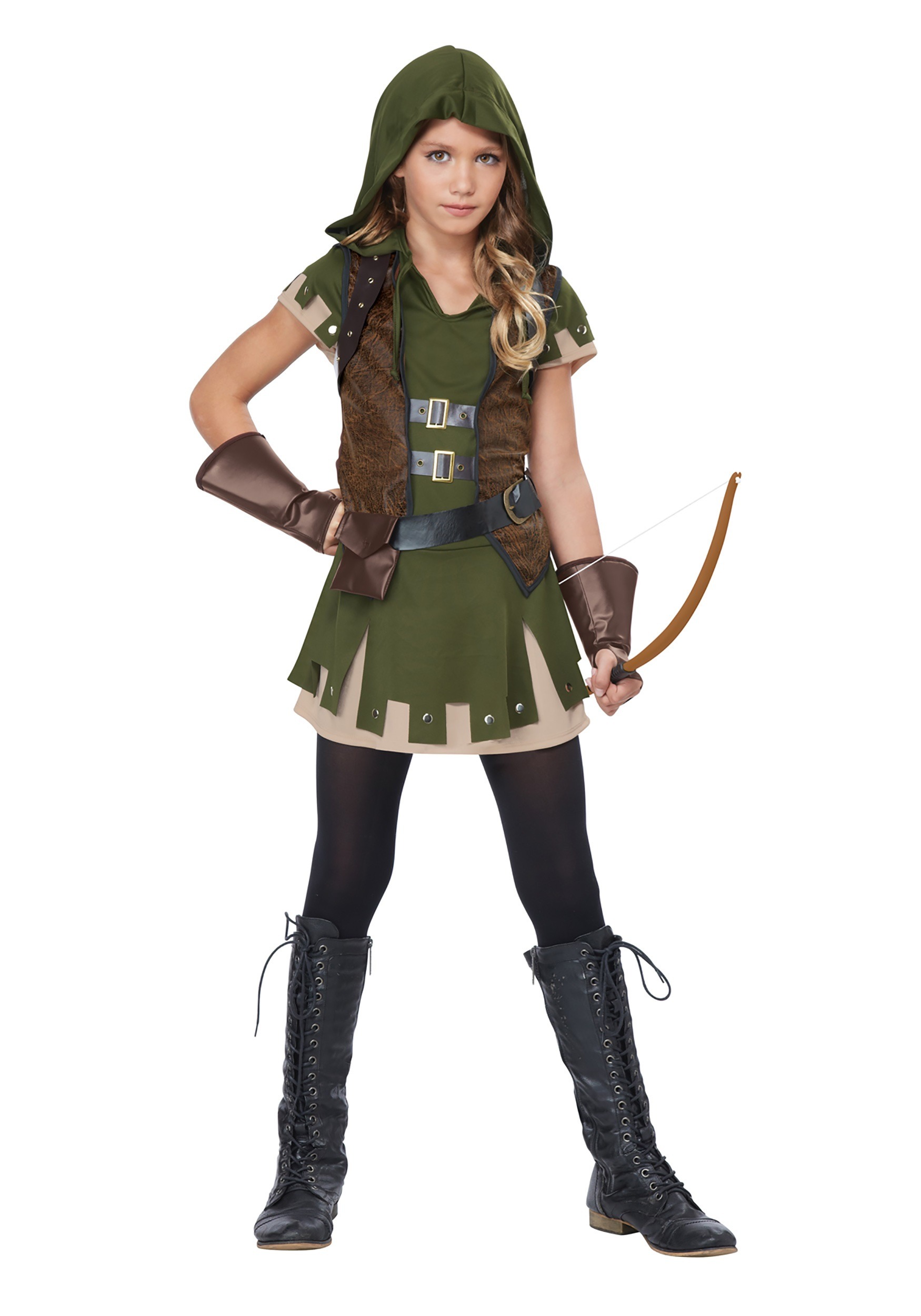 Photos - Fancy Dress California Costume Collection Miss Robin Hood Girl's Costume Brown/Gre 