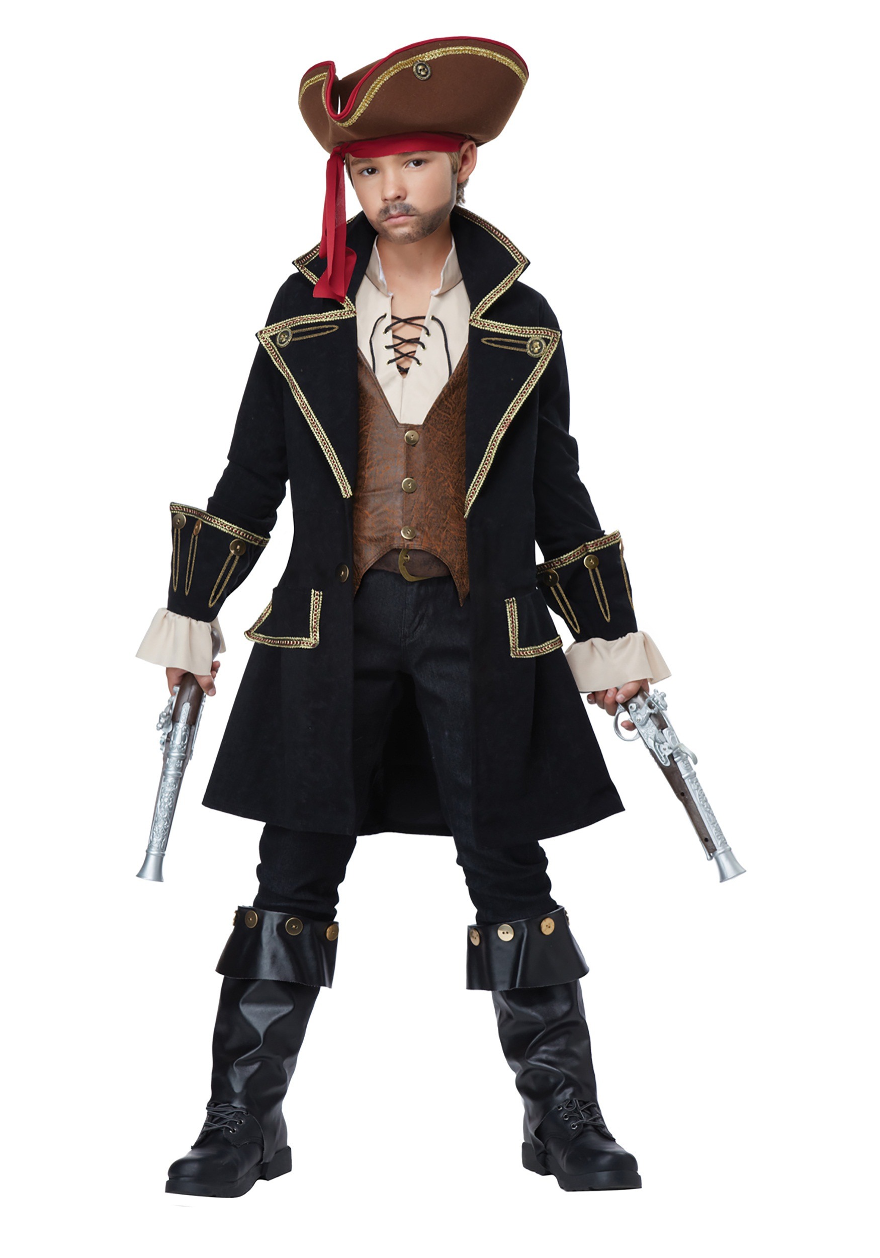 Childs Deluxe Capitaine Pirate Costume Déguisement Enfant Costume Par Smiffys