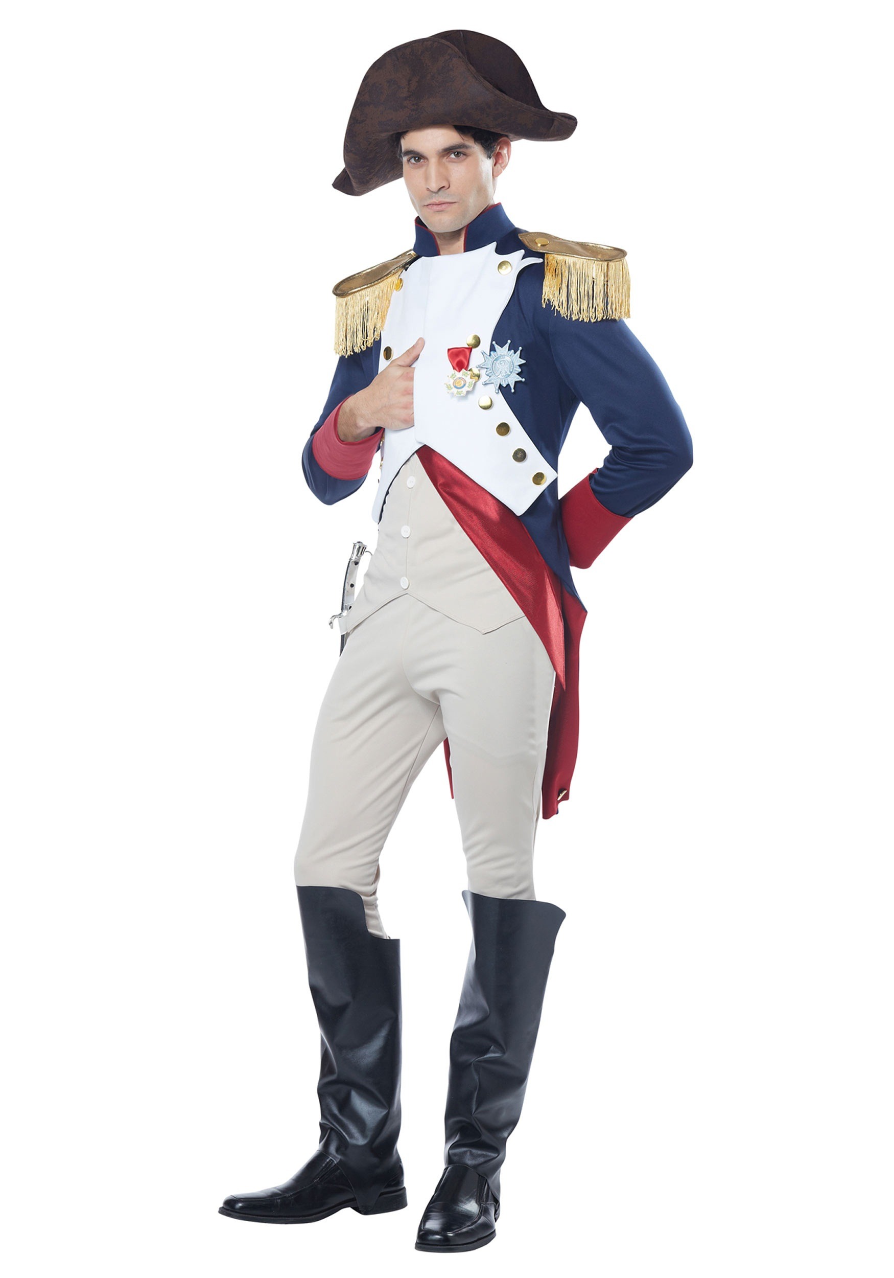 NAPOLEON FRENCH EMPEROR ADULT MENS MILITARY FANCY DRESS COSTUME