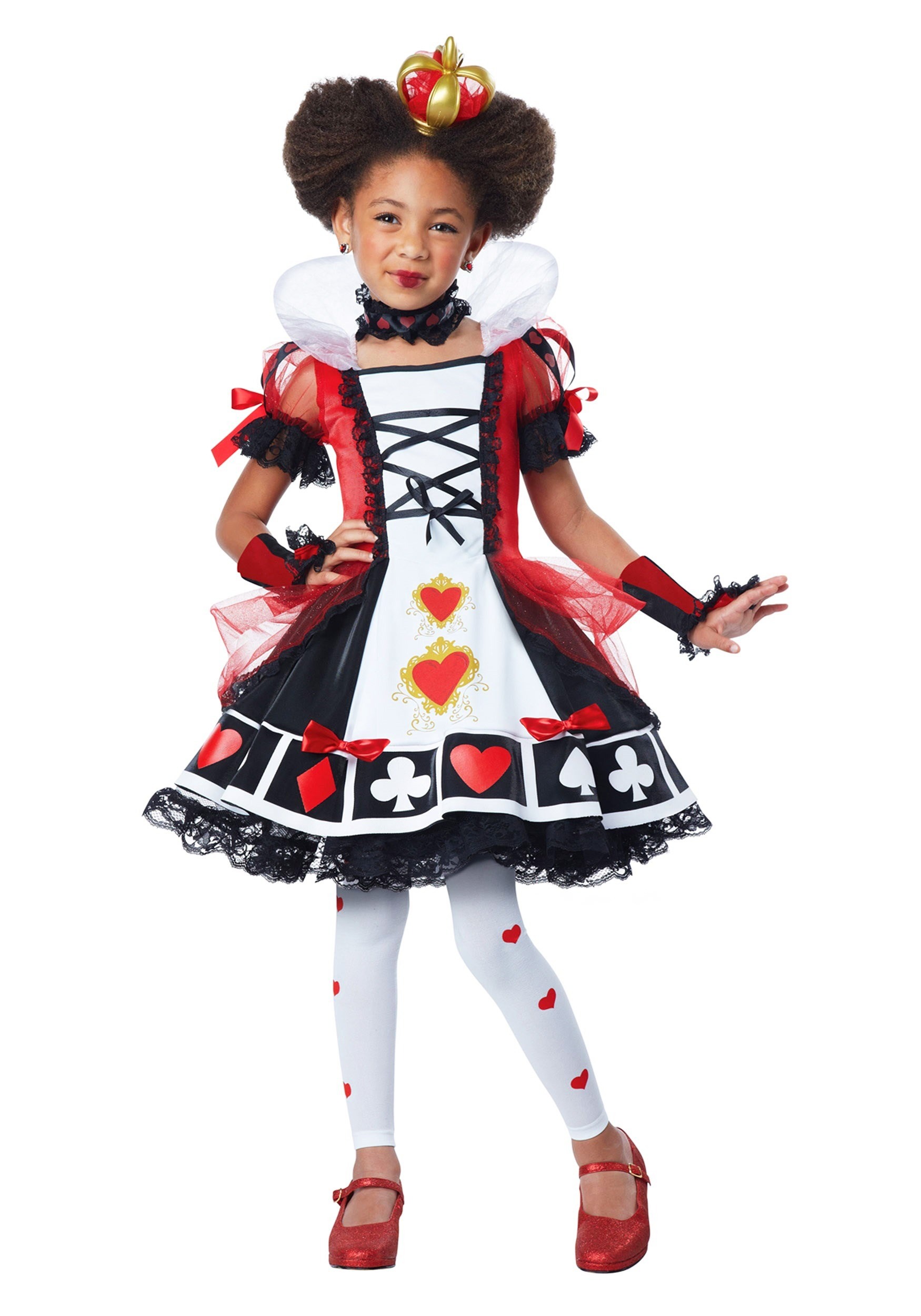 Deluxe Queen Of Hearts Costume For Kids
